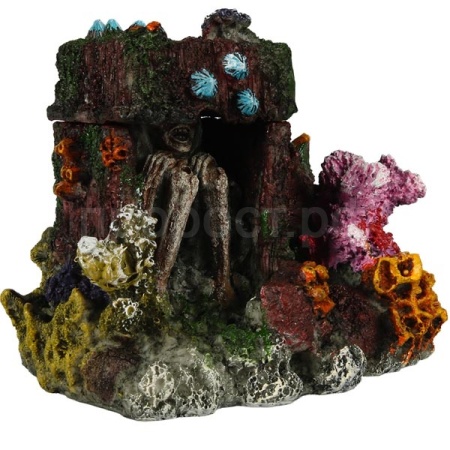 Грот AQUA DELLA Скелет в дереве 15х11х11.5cм (Бельгия) 234/448892