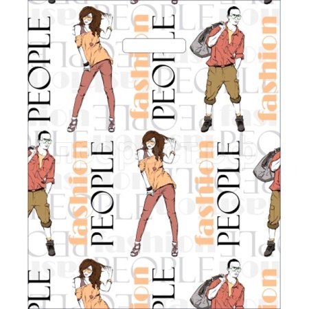 ВУР51689 Пакет 36*43 Стильные 1ШТ с выруб. ручкой ПЭ /50/1000шт/