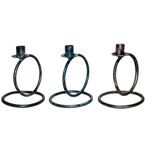 ДЕКОР Подсвечник Кольцо 1свеча антик золото РЗДИ/1шт