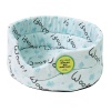 Лежанка овальная стеганая поролоновая хлопок Лапки МИКС 42*34*18см/DONBARON