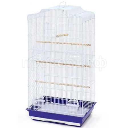 Клетка д/птиц N1 ДКп614 47*36*92см высокая укомплектованная прямоугольная две двери/Евро