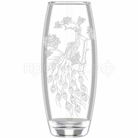 Ваза для цветов Флора Павлин стекло /966-Г 