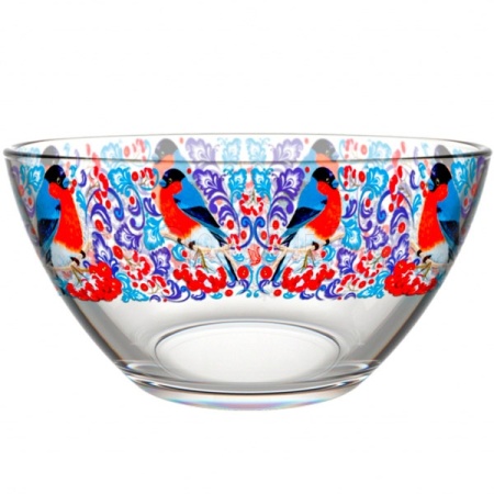 Салатник Снегири на рябине большой /326/1-Д /6шт/ДК