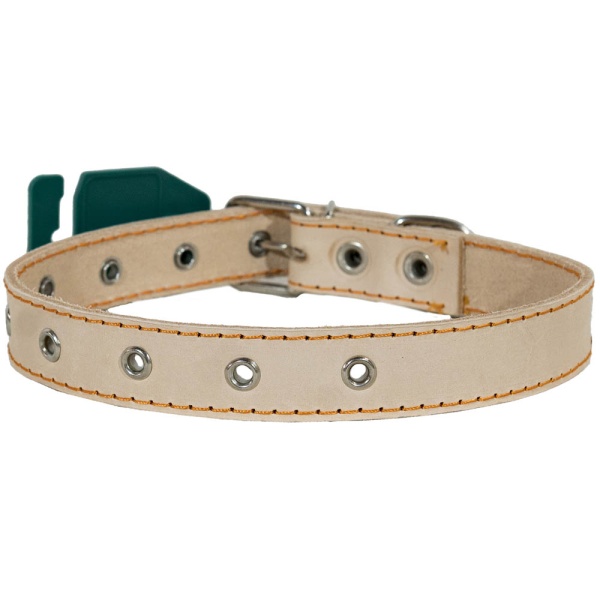 Ошейник кожа белый 1сл 25мм DONBARON