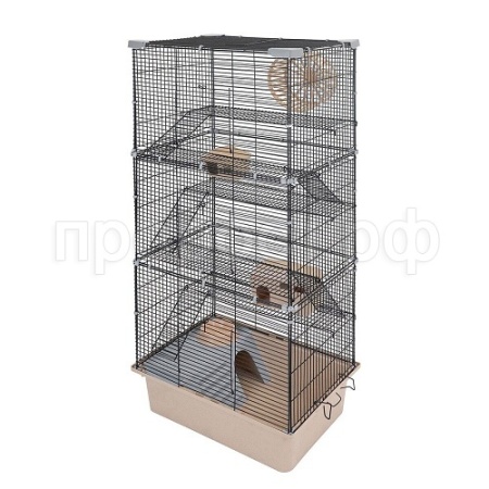 Клетка д/грыз ЭКО 6-х эт РИККИ 42*30*95см разборная бежевая/43122/Дарэлл