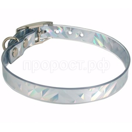 Ошейник синтетик 15мм Серебро 21-30см/50315019/Каскад